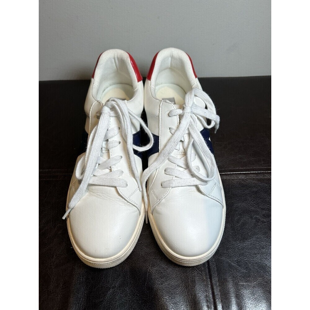 MIA Women's White Low-Top Sneakers Red Navy Accents Lace-Up Women’s 8.5 - Picture 3 of 10
